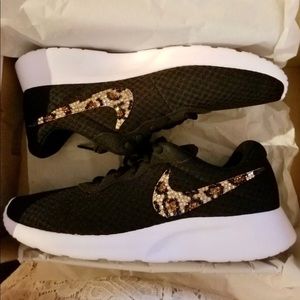 Bling Rhinestone Custom Animal Leopard Print Nike 7.5